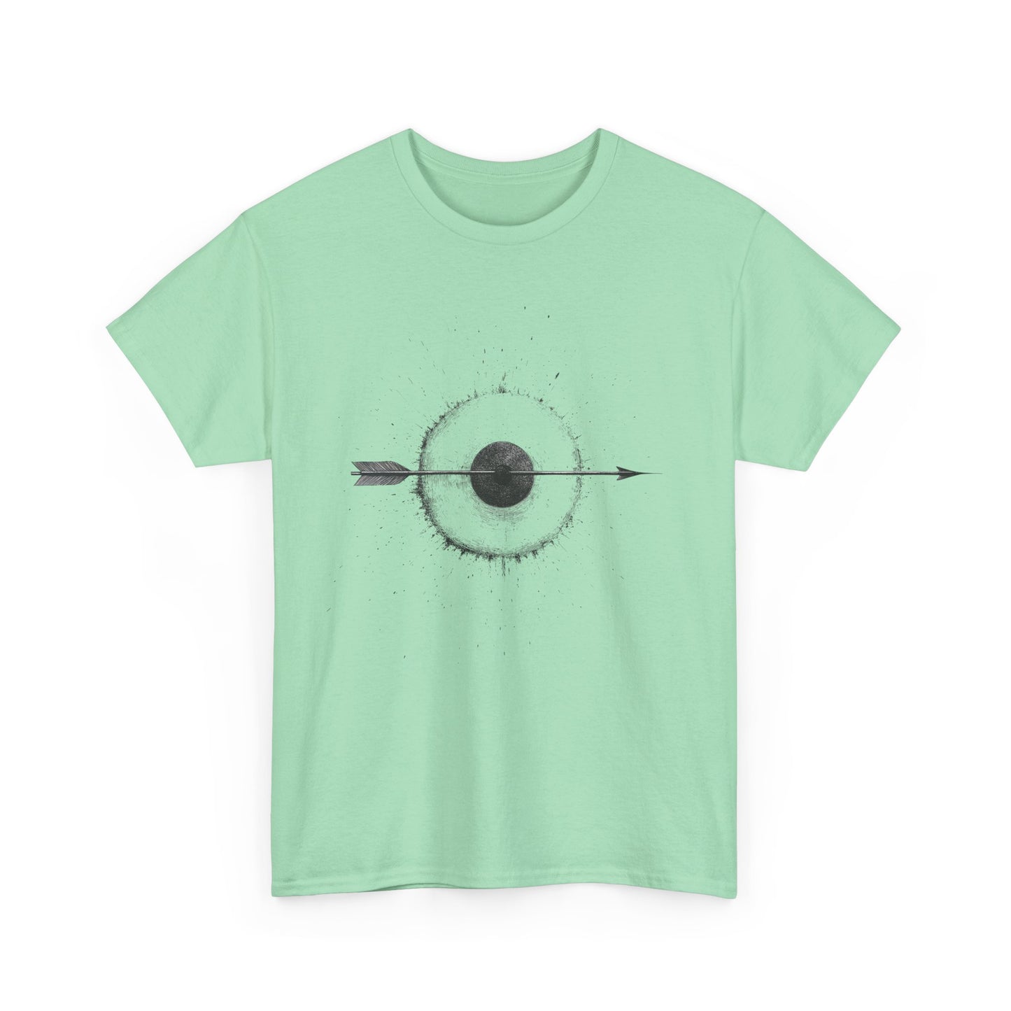 Artistic Arrow Graphic Unisex Cotton Tee, Motivational Shirt, Casual Wear, Gift for Him/Her, Trendy Fashion