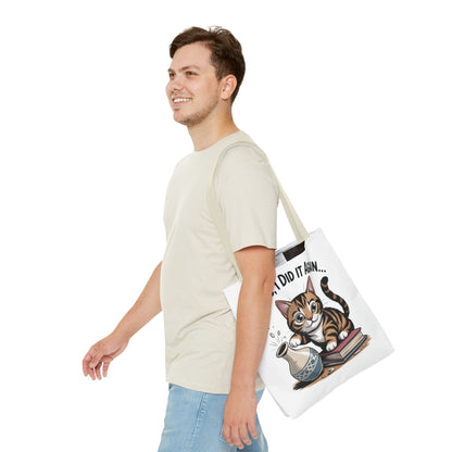 Cat-Themed Tote Bag, "Oops, I Did It Again", Perfect Gift for Cat Lovers, Pet Owners, Birthday, or Everyday Use, Large Tote Bag, beach bag