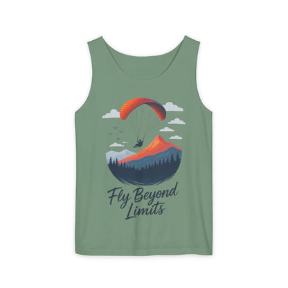 Adventure-Inspiring Fly Beyond Limits Unisex Tank Top, Summer Casual Wear, Outdoor Enthusiast Gift, Travel Apparel, Motivational Gift