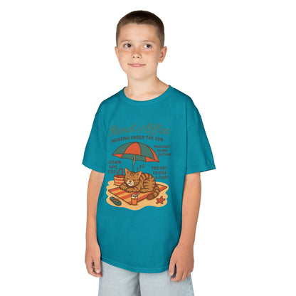 Kids Cat-Themed T-Shirt - Meowt of Office, Cute Summer Tee, Cat Lover Gift, Fun Playwear, Summer Beach Vacation Tee