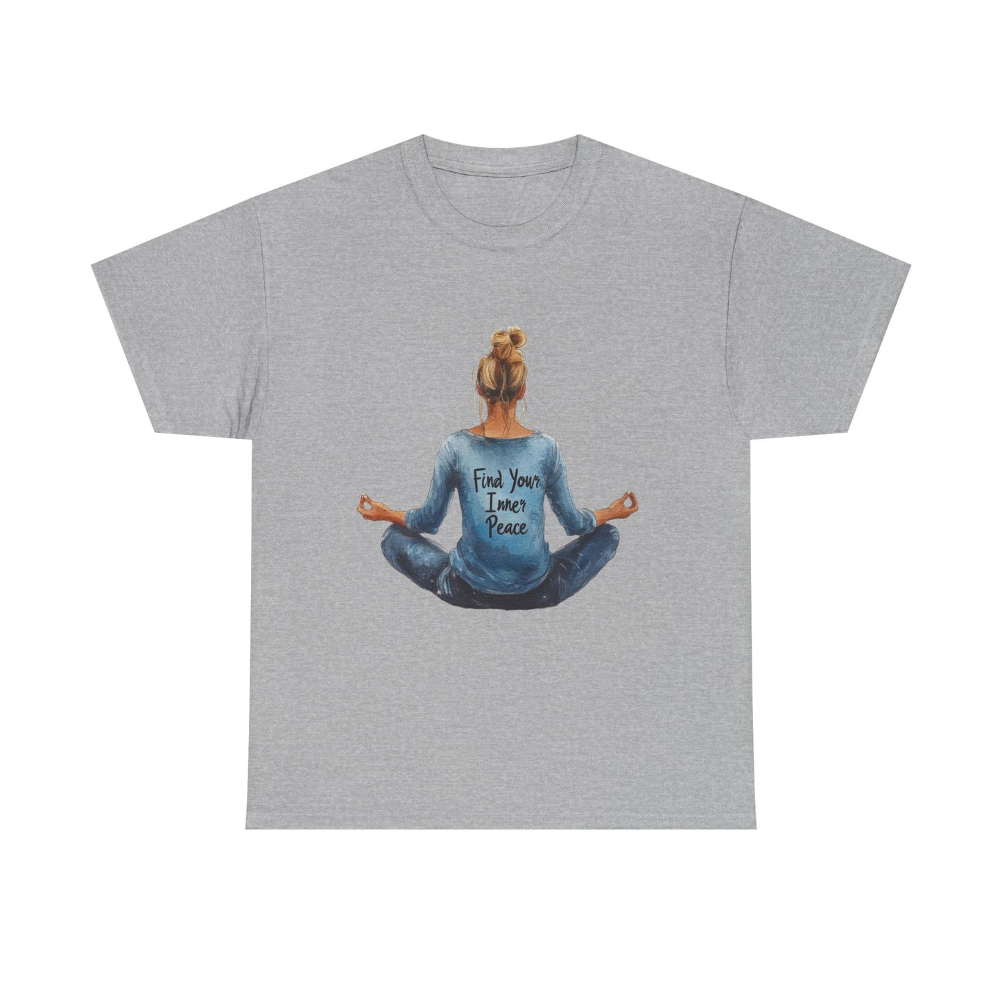 Find Your Inner Peace Unisex Heavy Cotton Tee, Motivational Shirt, Meditation Apparel, Relaxation Gift, Casual Wear, Mindfulness Tee