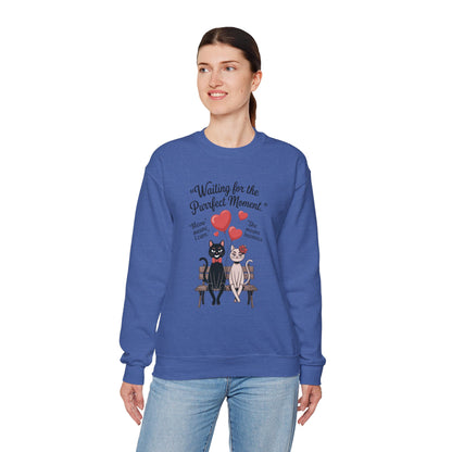 Cute Cat Lovers Womens Sweatshirt, Cozy Gift for Pet Owners, Perfect for Valentine's Day, Animal Lover Apparel, Relaxed Love Sweatshirt