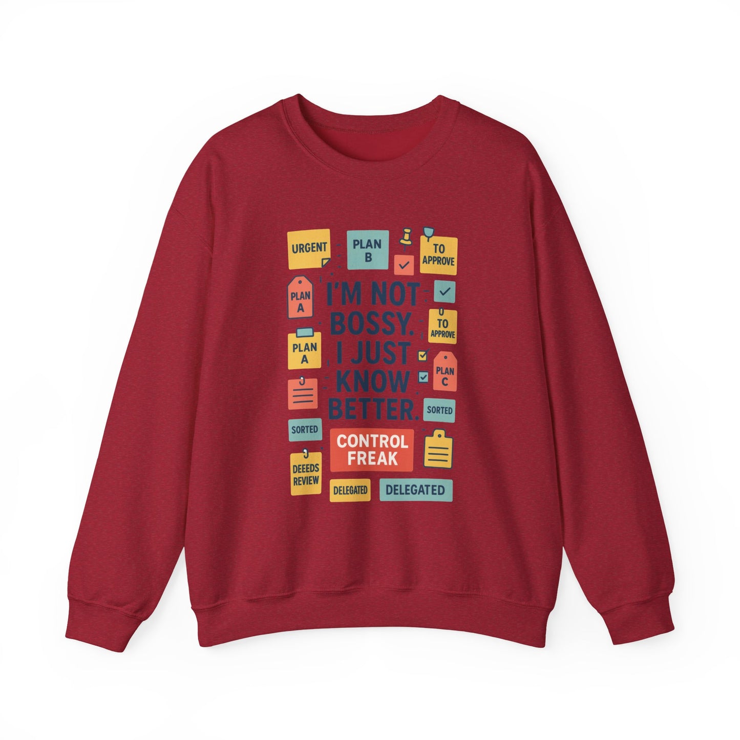Funny Mens Control Freak Sweatshirt, Sarcastic Crewneck Gift for Him, Perfect Gift for Bossy Friends