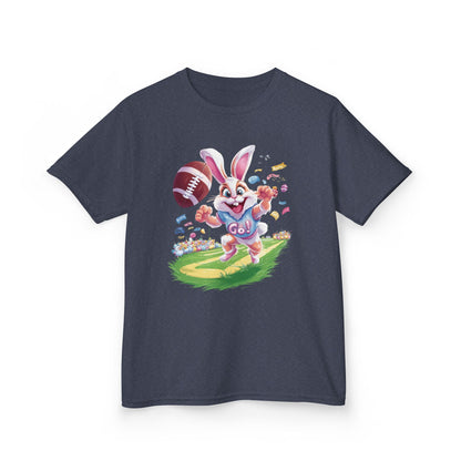 Touchdown Bunny Kids T-Shirt - Cute Easter Football Shirt for Kids, Fun Spring Outfit, Sports Bunny Tee Gift for Little Athletes Easter Gift