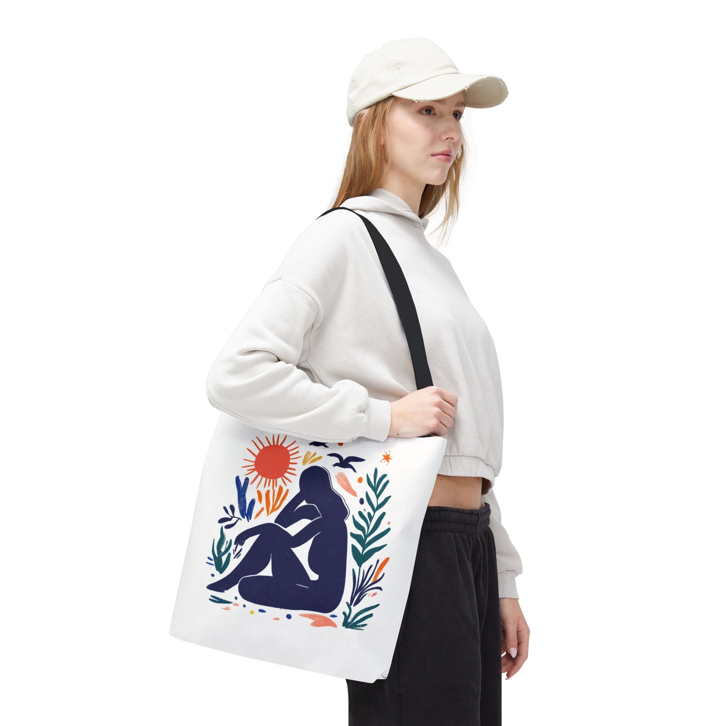Boho Art Tote Bag, Versatile Eco-Friendly Carryall, Gift for Her, Summer Outing, Beach Bag, Reusable Shopping Tote