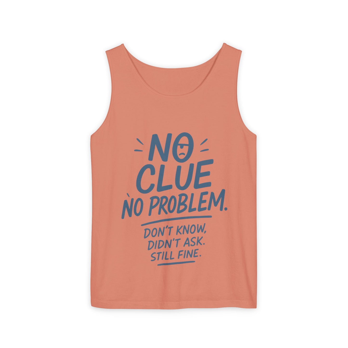 Funny No ClueWomens Tank Top, No Problem Quote Shirt, Dont Know Didnt Ask Graphic Tee, Gift for Her, Humorous Tee, Workout Sleeveless Shirt