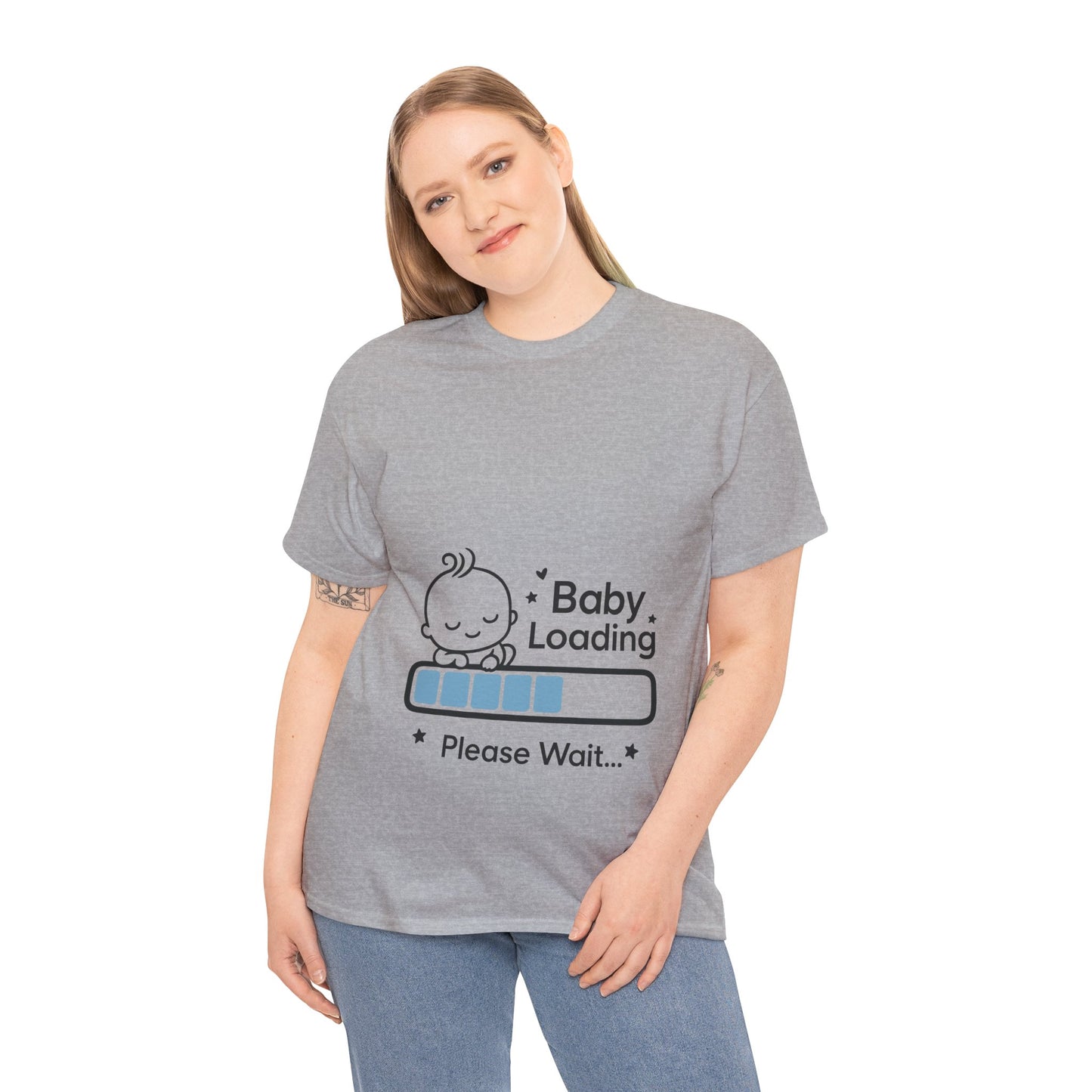 Baby Loading Maternity T-Shirt, Funny Pregnancy Announcement Tee, Mom To Be Gift, Expecting Baby Tee, Pregnancy Reveal Top, Baby Shower Gift