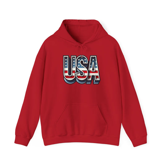 USA Flag Unisex Hoodie, Patriotic Sweatshirt, Independence Day Gift, American Pride Apparel, Casual Layering