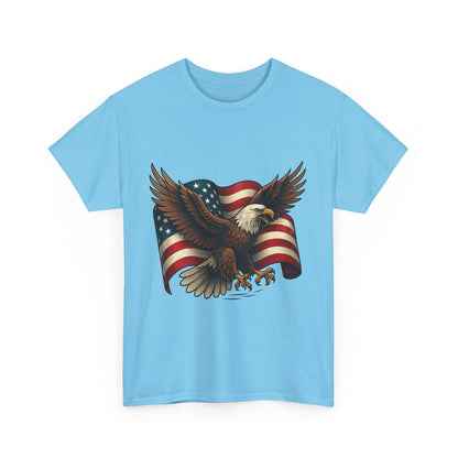 American Eagle Graphic Tee, Patriotic T-Shirt, Fourth of July Apparel, Eagle Love Shirt, Unisex Heavy Cotton Tee