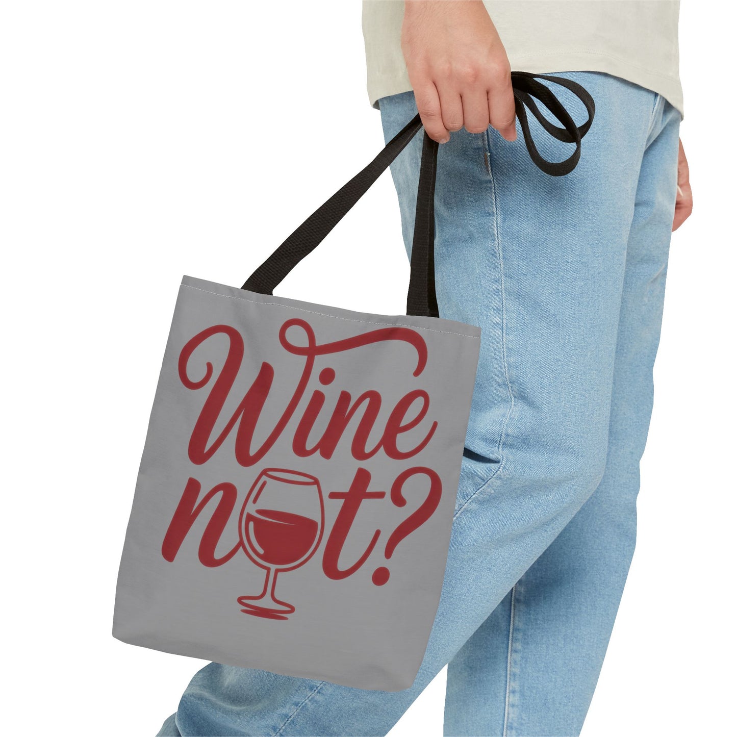 Wine Not? Tote Bag - Fun Wine Lover's Accessory for Parties, Gift for Wine Enthusiasts, Perfect for Grocery or Beach Outings, AOP Design
