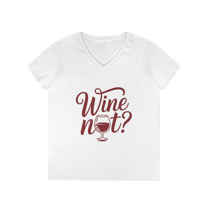 Wine Themed Ladies' V-Neck T-Shirt, Wine Lover Gift, Wine Humor Shirt, Girls Night Party Tee, Wine Pun Graphic Top, Fun Drink Shirt