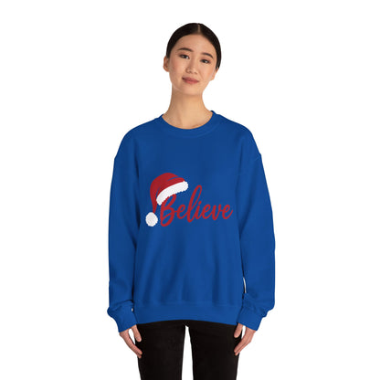 Believe Christmas Women's Sweatshirt, Minimalist Holiday Crewneck, Cozy Sweatshirt for Women