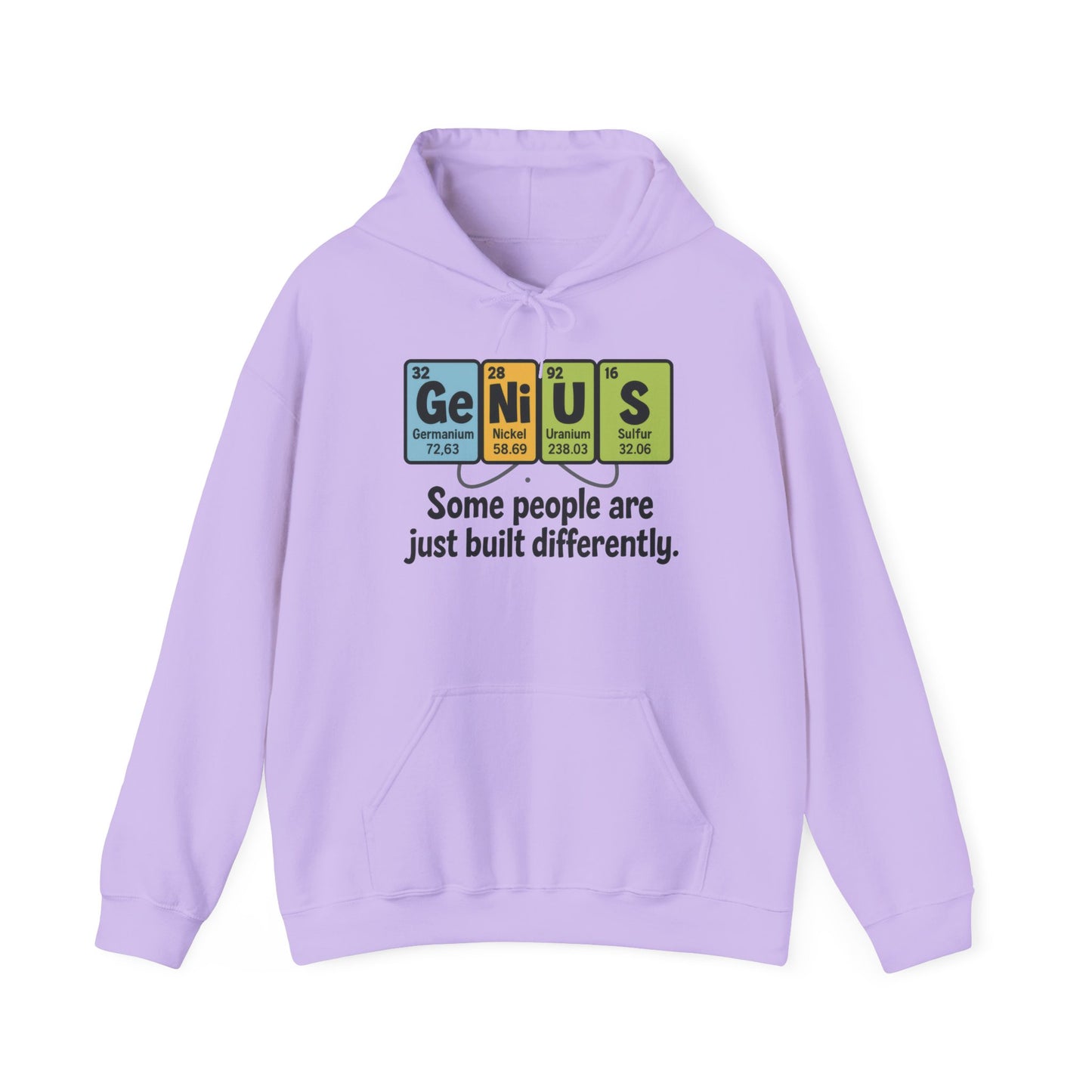 Funny Womens Genius Hoodie, Periodic Table Science Pullover, Nerdy Chemistry Sweatshirt for Her, Science Lover Apparel, Funny Chemistry Gift