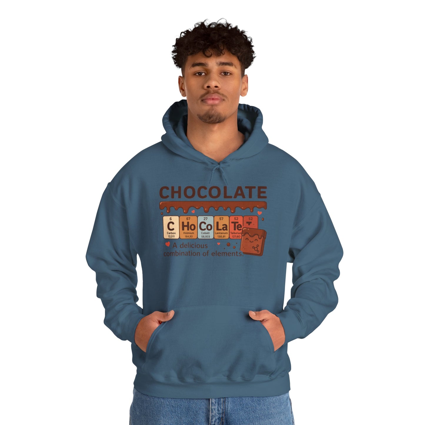 Chocolate Lover's Comfort Hoodie, Perfect Gift for Chemistry Lovers, Casual Wear, Sweet Treats Enthusiasts, Birthdays, Chemistry Students