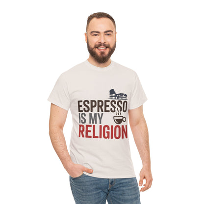 Espresso Is My Religion Coffee Rome Graphic Mens T-Shirt, Coffee Lover Gift