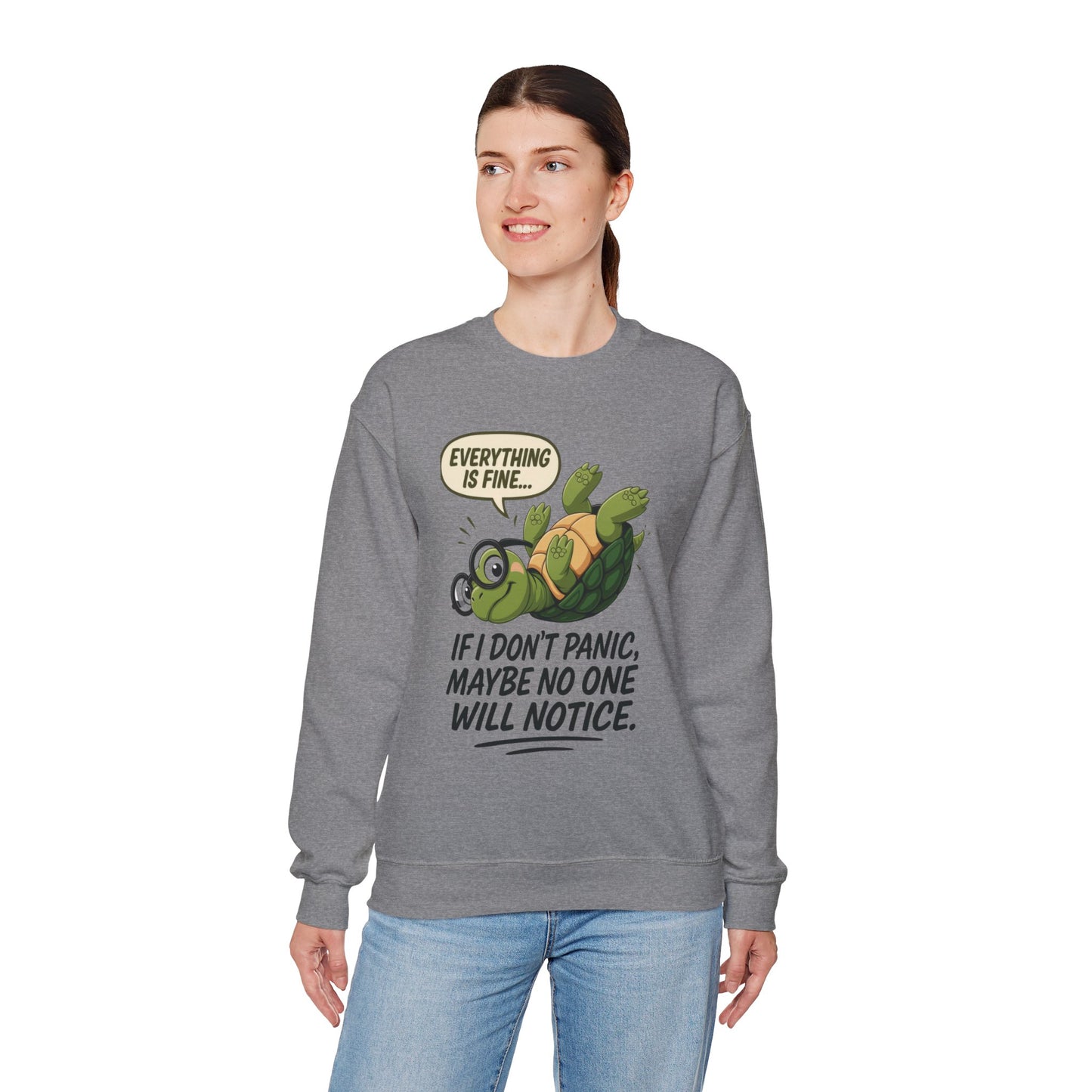 Casual Humor Unisex Sweatshirt, Perfect Gift for Anxiety Relief, Social Anxiety Joke, Quirky Graphic Sweatshirt, Introvert Humor Gift