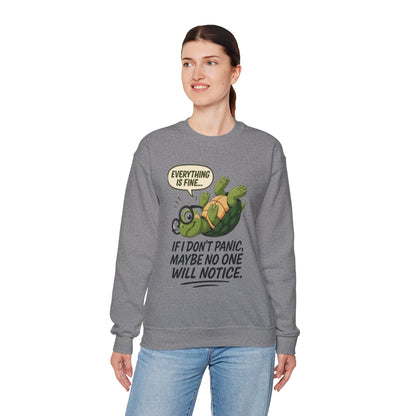 Casual Humor Unisex Sweatshirt, Perfect Gift for Anxiety Relief, Social Anxiety Joke, Quirky Graphic Sweatshirt, Introvert Humor Gift