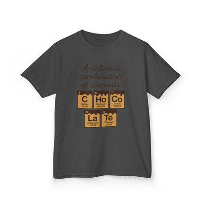 Funny Chocolate Science Young Girl T-Shirt, Choco-LaTe Element Shirt, Sweet Science Gift, Children's Gift, Birthday Party