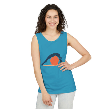 Womens Garment-Dyed Tank Top, Womens Pilates Tank Top, Yoga Fitness Graphic Top, Cute Workout Activewear Shirt