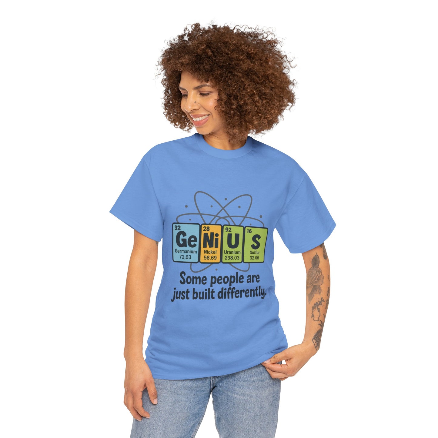 Funny Womens Genius T-Shirt, Periodic Table Nerd Shirt, Science Humor Tee, Gift for Nerds, Science Lovers Gift, Genius Science Tee