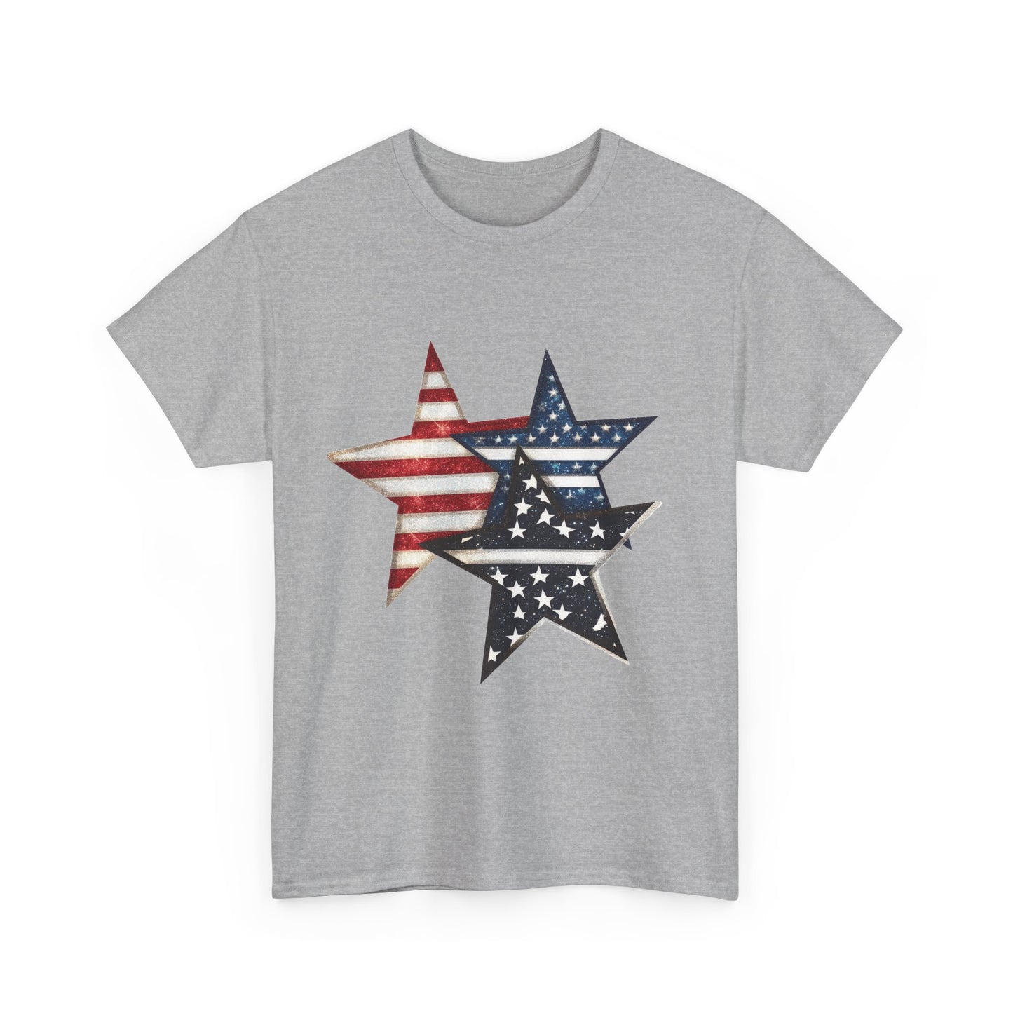 Patriotic Star Unisex Tee, USA Pride T-Shirt, Independence Day Outfit, All-American Style Shirt, Gift for Veterans, 4th of July Celebration