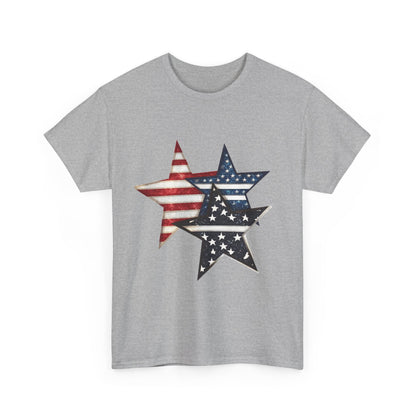 Patriotic Star Unisex Tee, USA Pride T-Shirt, Independence Day Outfit, All-American Style Shirt, Gift for Veterans, 4th of July Celebration