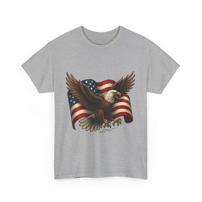 American Eagle Graphic Tee, Patriotic T-Shirt, Fourth of July Apparel, Eagle Love Shirt, Unisex Heavy Cotton Tee