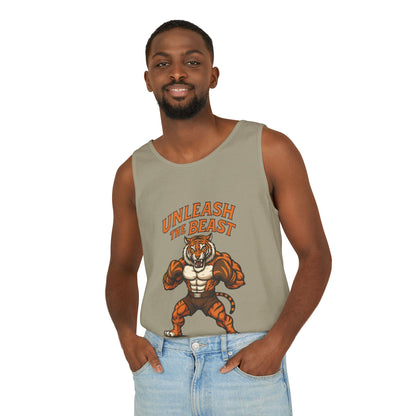 Unleash The Beast Tiger Gym Tank Top - Mens Workout Muscle Tank, Fitness Motivation Sleeveless Shirt, Bodybuilding Top, Strong Beast Gym Top