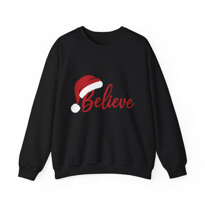 Believe Christmas Women's Sweatshirt, Minimalist Holiday Crewneck, Cozy Sweatshirt for Women