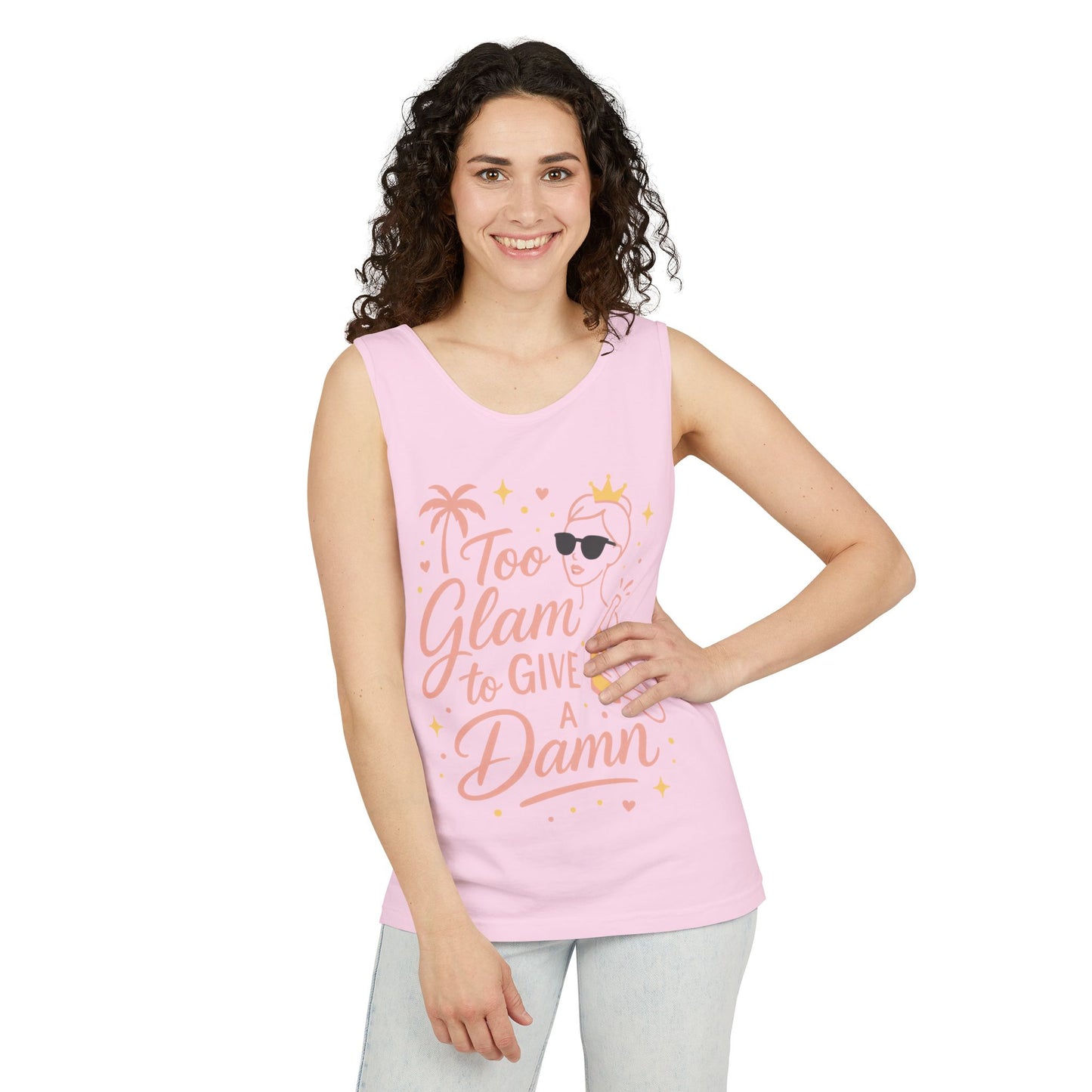 Too Glam to Give a Damn Bridal Party Tank Top, Bachelorette Party Tee, Bridesmaid Wedding Tee, Hen Party Top, Bridal Shower,Bridesmaids Gift