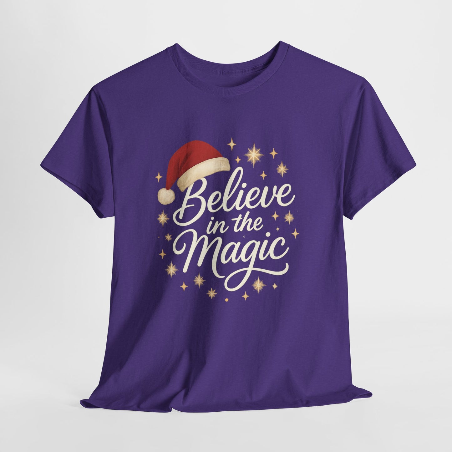 Believe in the Magic Christmas Women's Shirt, Santa Hat Holiday Tee