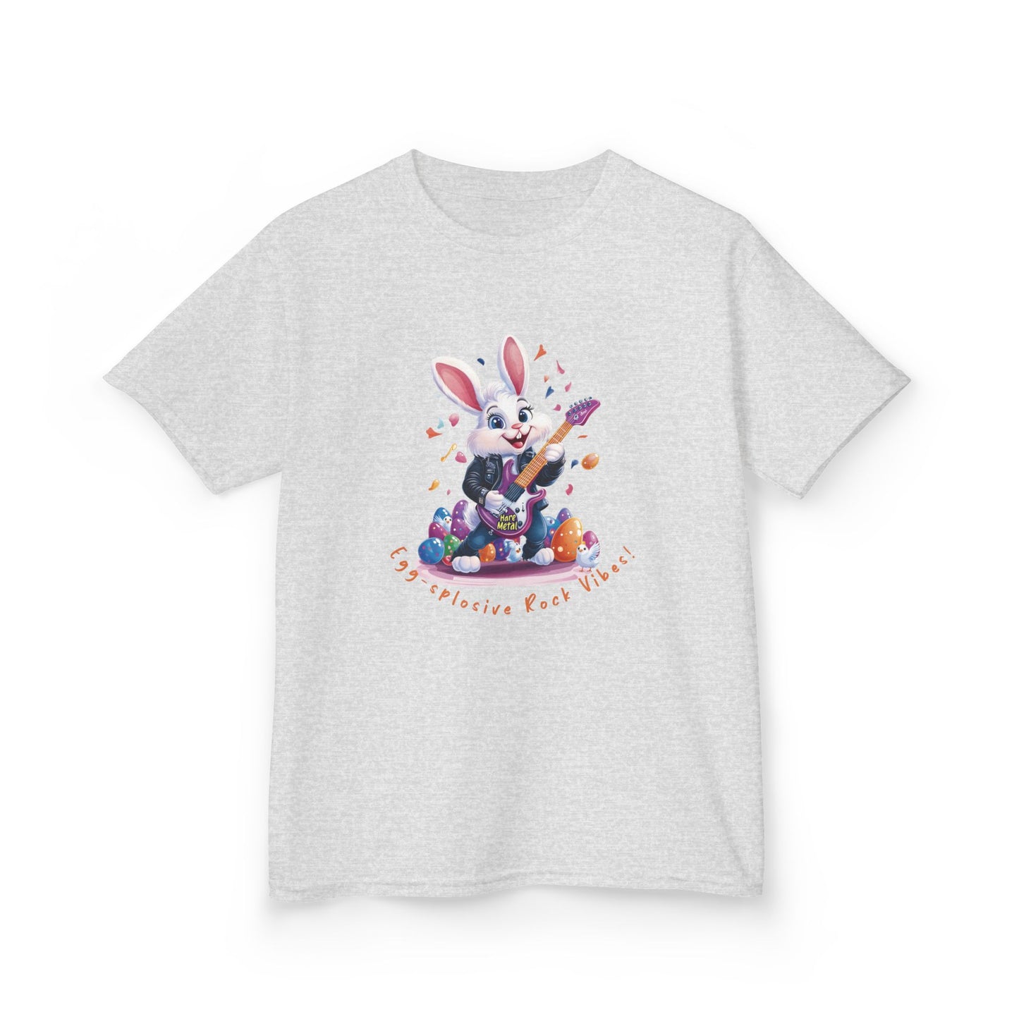 Explosive Rock Vibes Kids Tee - Fun Bunny Graphic T-Shirt for Young Rockstars