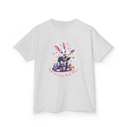 Explosive Rock Vibes Kids Tee - Fun Bunny Graphic T-Shirt for Young Rockstars