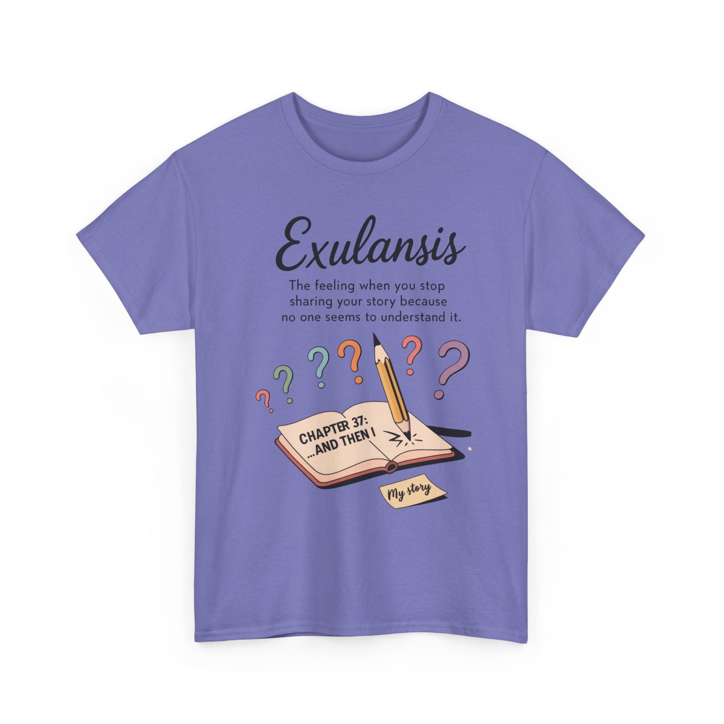 Exulansis Shirt, Emotional Aesthetic Word Tee, Deep Meaning Typography Graphic Tee, Women's Heavy Cotton Tee, deep meaning t shirt