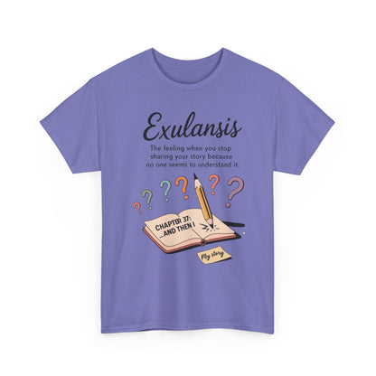 Exulansis Shirt, Emotional Aesthetic Word Tee, Deep Meaning Typography Graphic Tee, Women's Heavy Cotton Tee, deep meaning t shirt