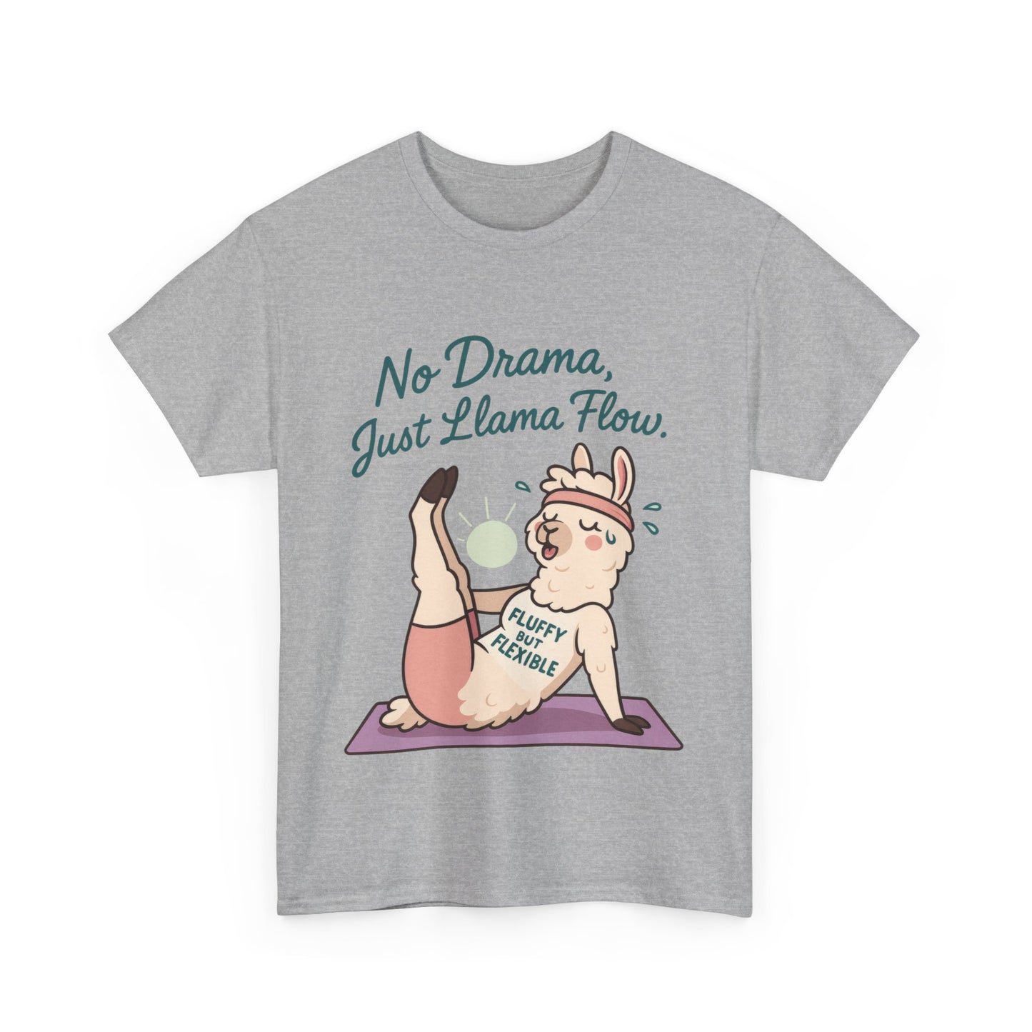 No Drama Llama Yoga Tee, Funny Yoga Llama T-Shirt for Women, Gift for Yoga Lovers, Fun Yoga T-Shirt for Animal Lovers, Humor Shirt