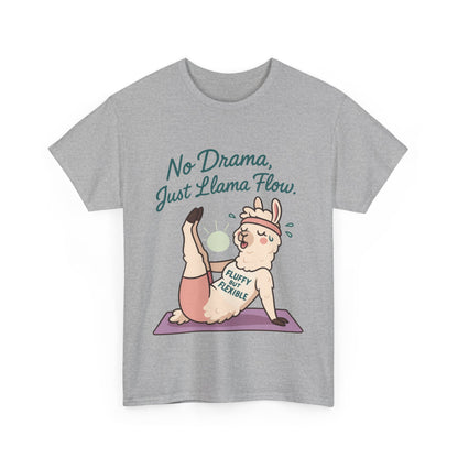 No Drama Llama Yoga Tee, Funny Yoga Llama T-Shirt for Women, Gift for Yoga Lovers, Fun Yoga T-Shirt for Animal Lovers, Humor Shirt