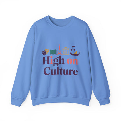 Womens Heavy Blend™ Crewneck Sweatshirt, High on Culture Womens Sweatshirt, Stylish Cultural Graphic Top