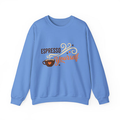 Espresso Yourself Womens Sweatshirt, Coffee Lover Pullover, Funny Barista Gift