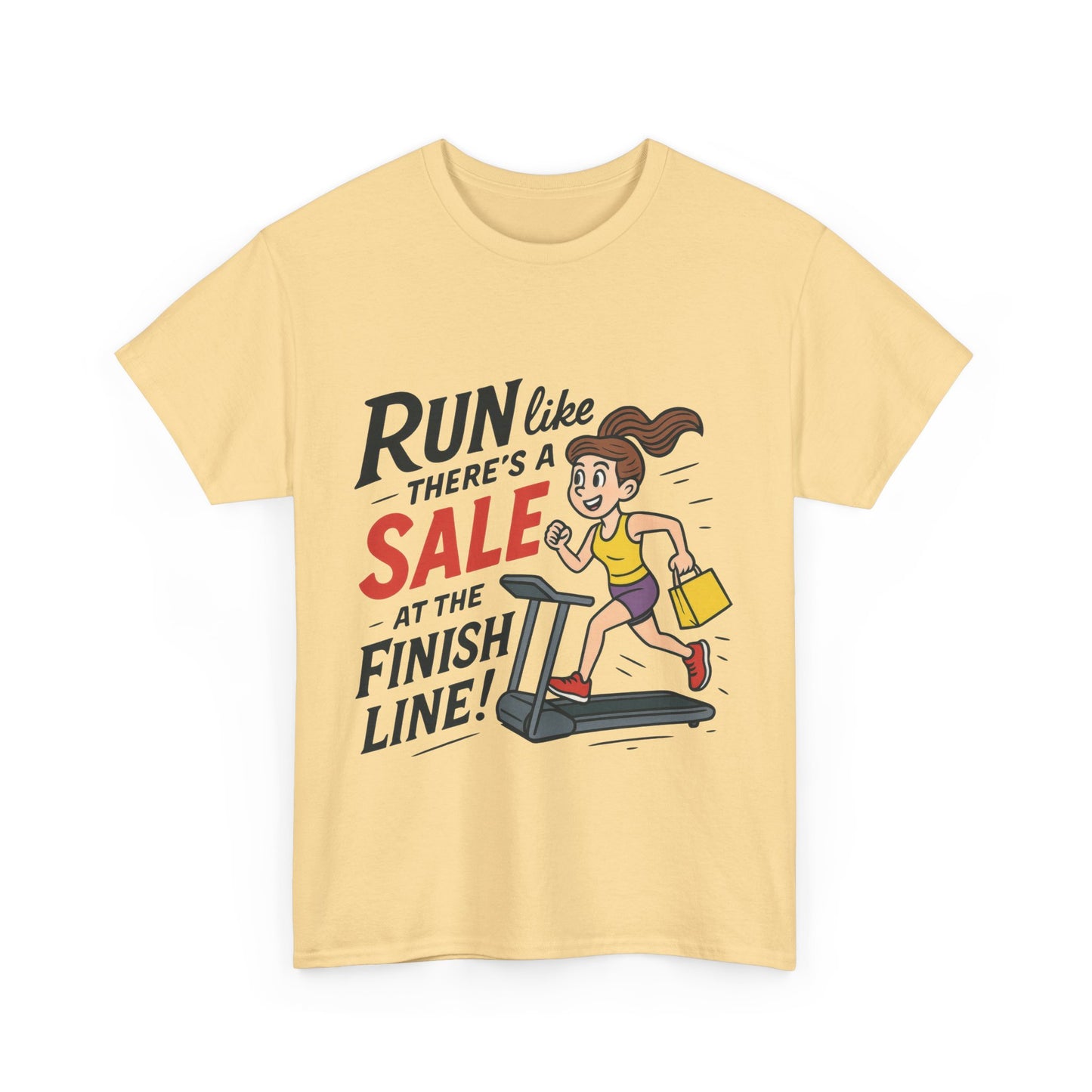 Motivational Fitness Tee, Workout Shirt, Funny Exercise Gym Top, Funny Shopping Tee, Treadmill Runner Shirt for Her,  run for sale tee