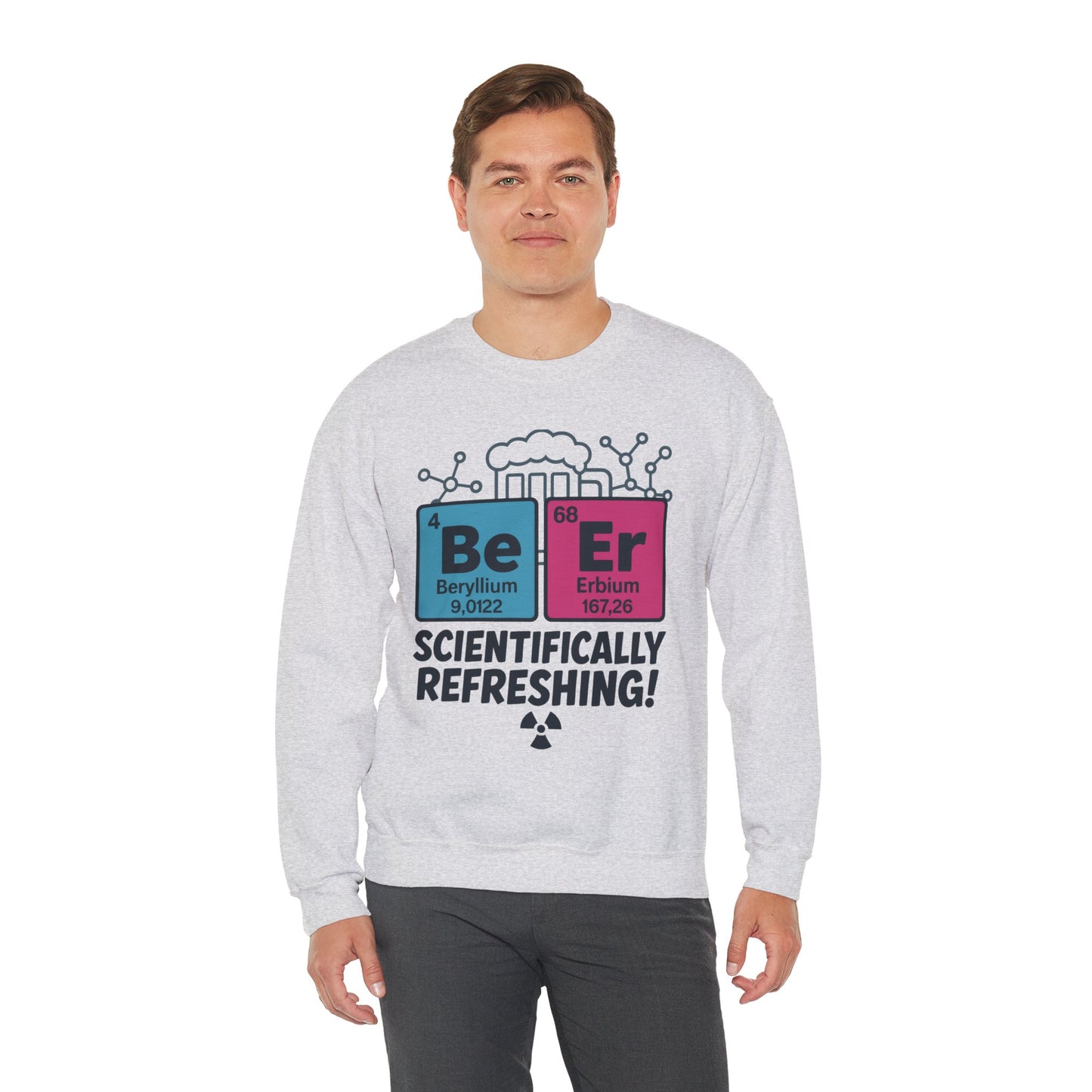 Scientifically Refreshing Beer Mens Sweatshirt, Gift for Beer Lovers, Science-Inspired Apparel, Perfect for Parties and Gatherings