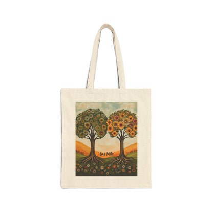 Soul Mate Canvas Tote Bag, Eco-Friendly Shopping Bag, Gift for Friends, Beach Tote, Artwork Design, Reusable Bag