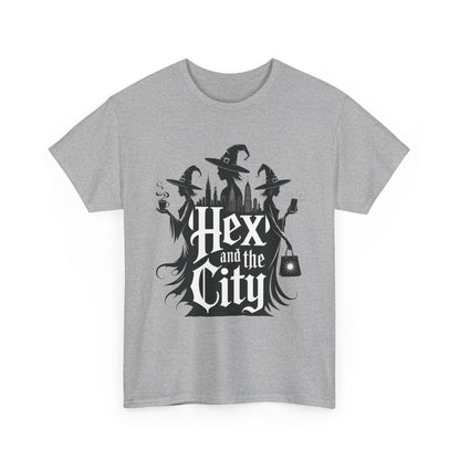 Women's Hex and the City Witch Shirt, Gothic Witches New York Skyline Halloween T-Shirt for Women