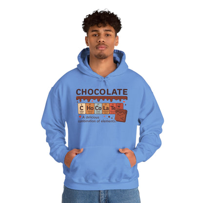 Chocolate Lover's Comfort Hoodie, Perfect Gift for Chemistry Lovers, Casual Wear, Sweet Treats Enthusiasts, Birthdays, Chemistry Students