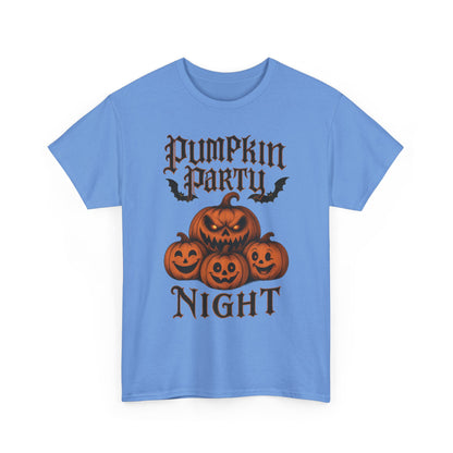 Pumpkin Party Night Shirt, Women's Halloween Gothic Pumpkin T-Shirt, Spooky Jack O Lantern Party Tee, Cute Scary Fall Shirt