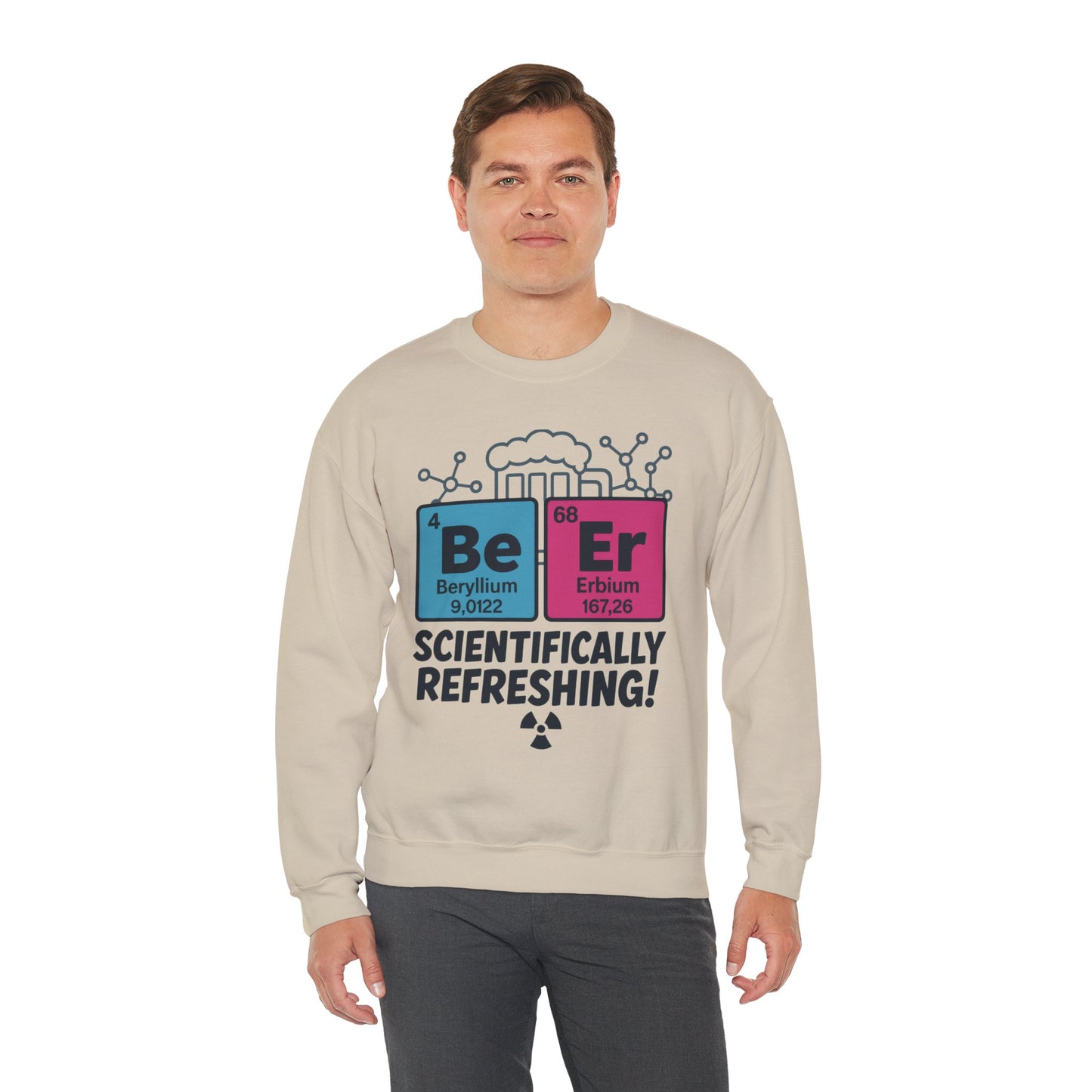 Scientifically Refreshing Beer Mens Sweatshirt, Gift for Beer Lovers, Science-Inspired Apparel, Perfect for Parties and Gatherings