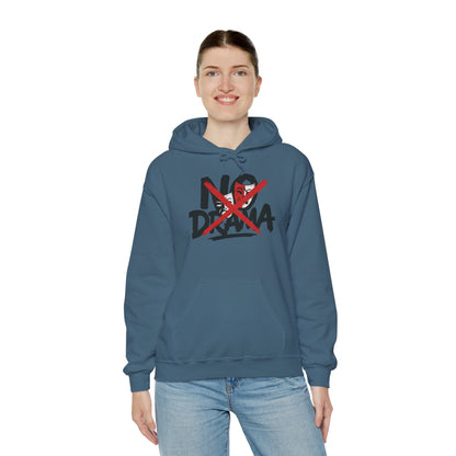 No Drama Womens Hooded Sweatshirt, Cozy Hoodie, Casual Gift, Relaxed Style, Everyday Wear, Funny Sweatshirt