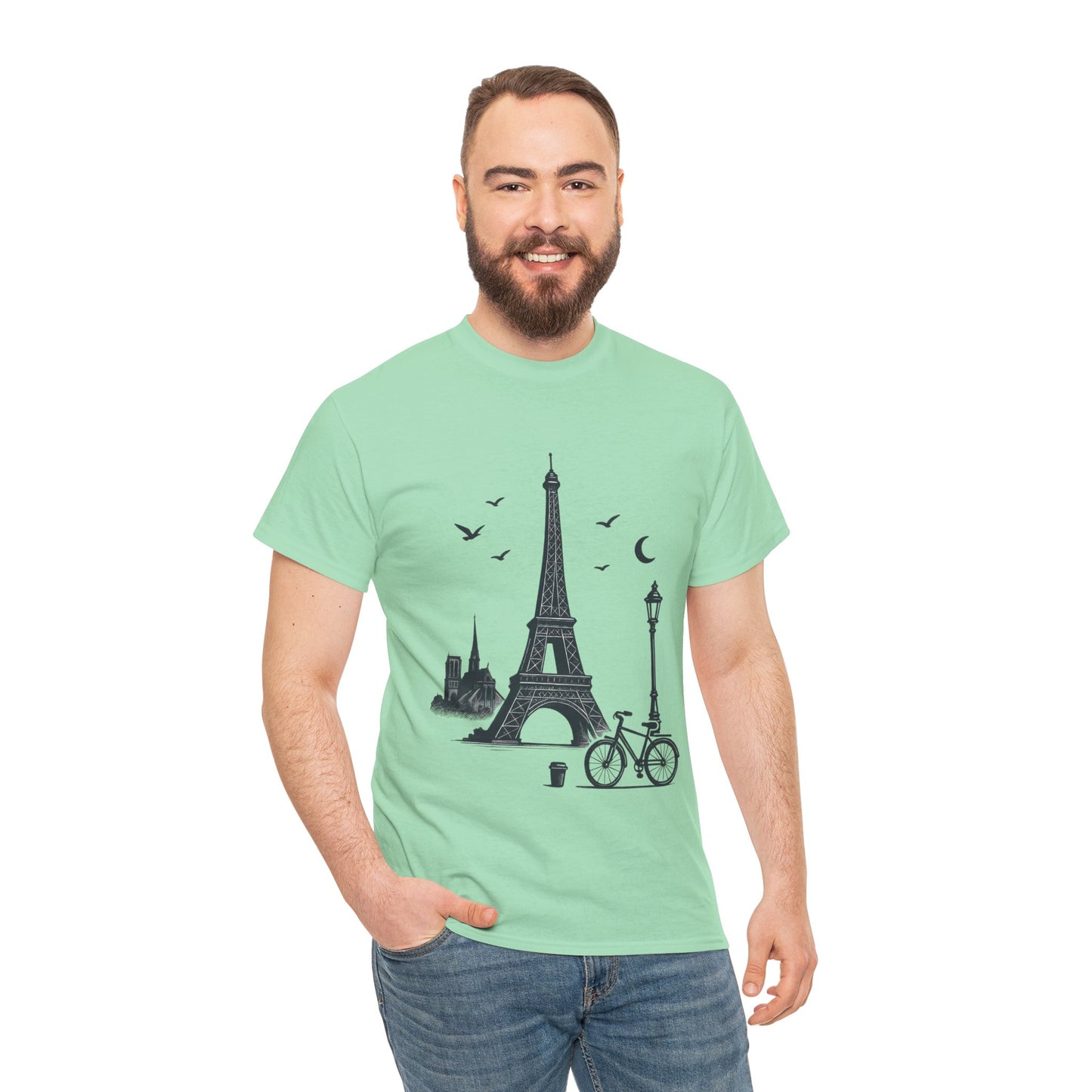 Eiffel Tower Graphic Tee, Parisian Style T-Shirt, Casual Summer Top, Travel Gift, Unisex Cotton Shirt