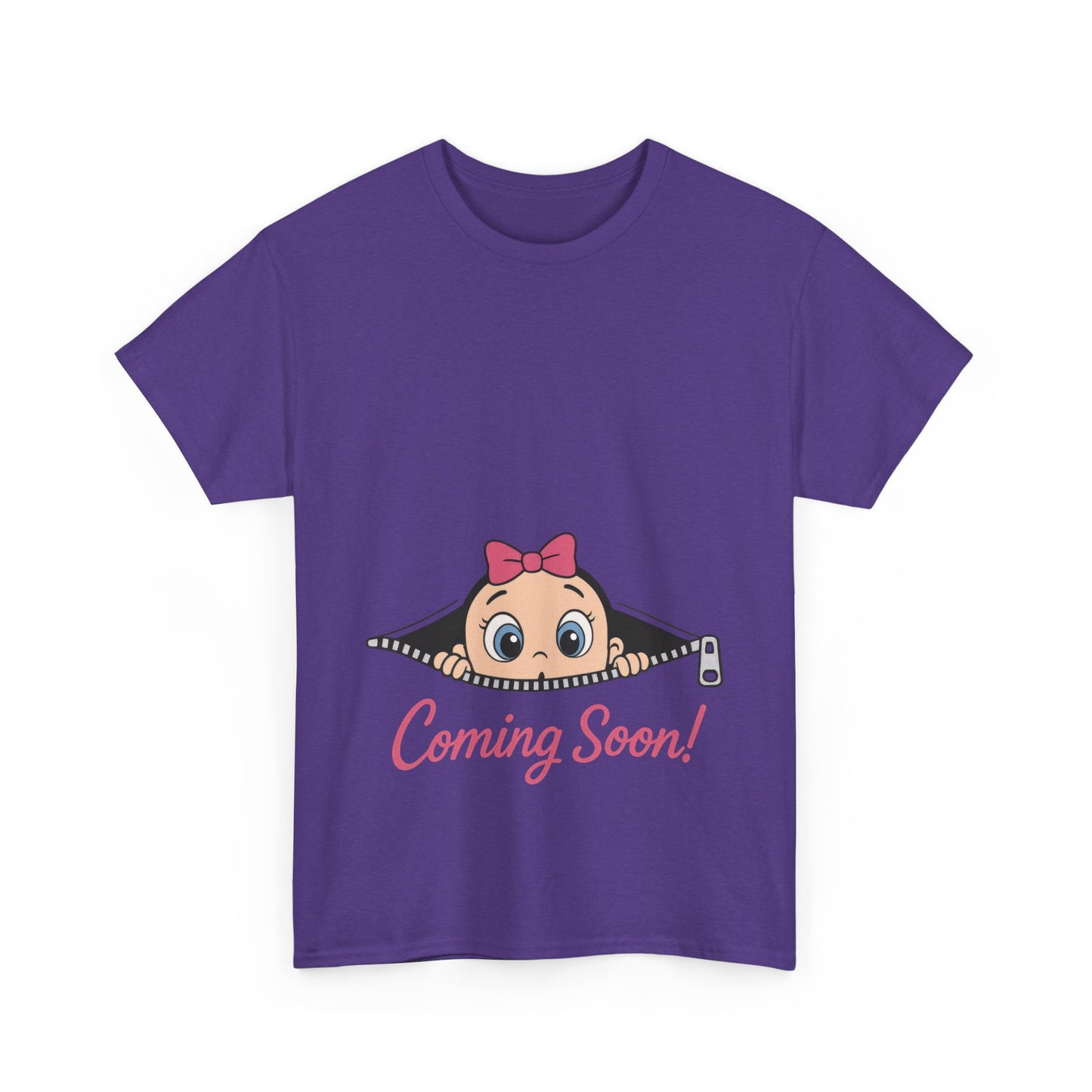 Coming Soon Maternity T-Shirt, Cute Baby Girl Pregnancy Announcement Shirt, Expecting Mom Gift, Gender Reveal Tee, Baby Shower Gift
