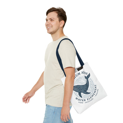 Whale Water Element Tote Bag: Spiritual Gift, Eco-Friendly, Beach Bag, Yoga Accessories, Meditation Essentials, Weekender Bag, Large Bag